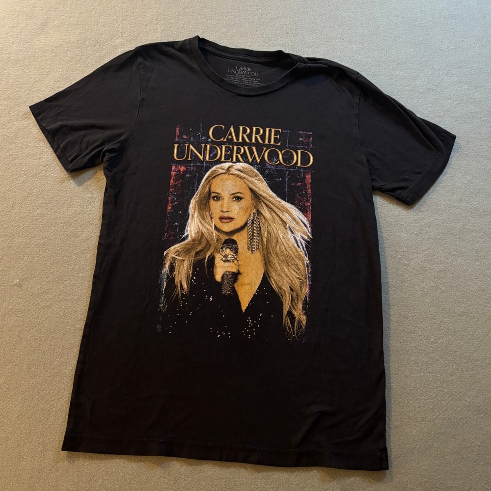 Carrie Underwood Graphic T-Shirt Womens M Black Tour Concert Country Music Tee